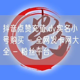 抖音点赞充值,dy实名小号购买 - 全网发卡网大全 - 粉丝平台